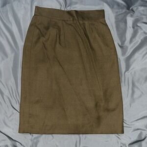 Barry Bricken Womens Vintage 100% Wool Knee Length Pencil Skirt 8‎ Academia